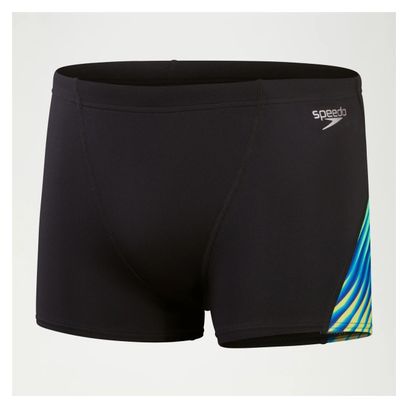 Speedo Allover Digital Zwempak Zwart / Blauw