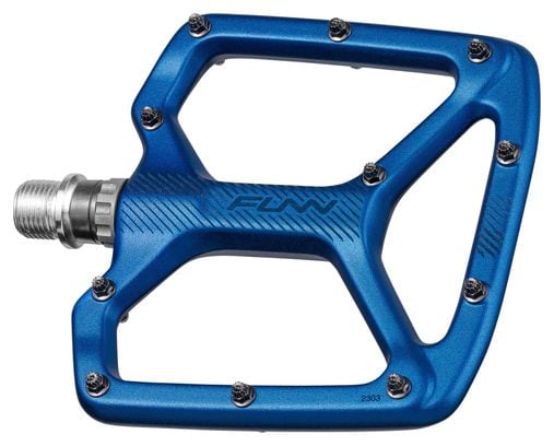 Ein Paar Funn Python Flat Pedals Blau