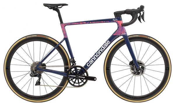 Vélo de Route Cannondale SuperSix EVO Hi-MOD Disc Dura-Ace Di2 Shimano Dura-Ace Di2 11V 700 mm Bleu Rose Team Replica