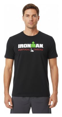 Camiseta de manga corta Ironman Portugal-Cascais Negra para hombre