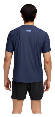 Hoka Airolite 2.0 Short Sleeve Shirt Blue Men's