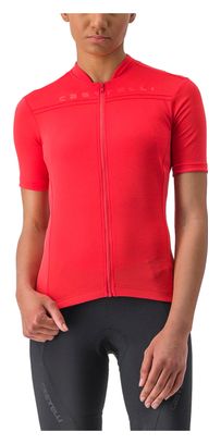 Castelli Anima 4 Women's Short Sleeve Jersey Red