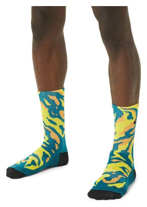 Asics Noosa Camo Run Socks Blue Yellow Unisex