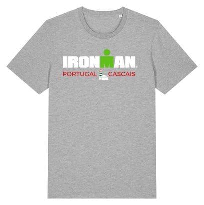 Camiseta gris de manga corta Ironman Portugal-Cascais para hombre