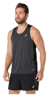 Camiseta sin mangas Asics Road negra para hombre