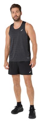 Camiseta sin mangas Asics Road negra para hombre
