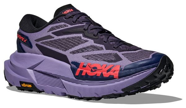 Hoka Mafate X Trail Running Shoes for Women, Blue/Red