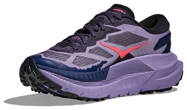 Hoka Mafate X Trail Running Shoes for Women, Blue/Red
