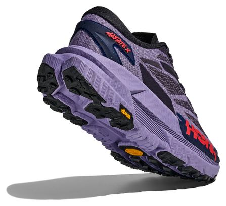 Hoka Mafate X Trail Running Shoes for Women, Blue/Red