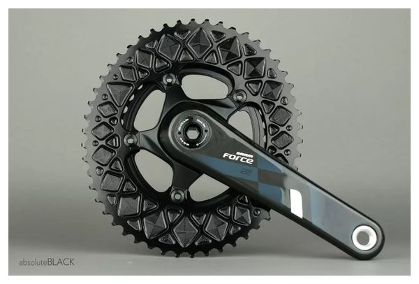 AbsoluteBlack Premium Oval Chainring 110/5 BCD for Sram 11 V Black