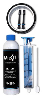 Kit Tubeless Milkit (fondo de llanta de 21 mm) Válvulas de 45 mm