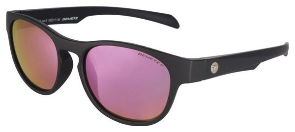 Demetz Pump Sunglasses Matte Black / Pink Mirror