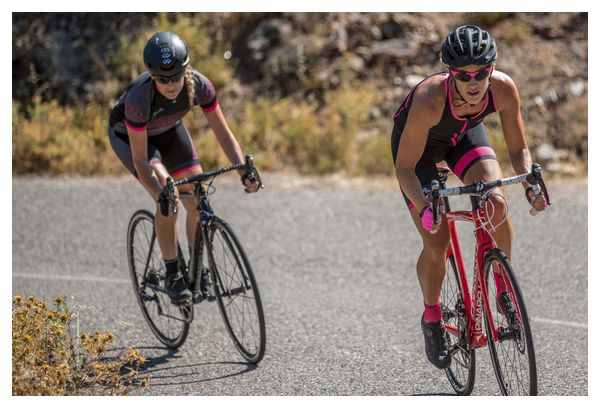 Débardeur Vélo Femme Rogelli Abbey Noir/Rose