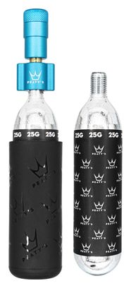 Peaty's Holeshot MTB Turquoise CO2 Inflator + 2 CO2 Cartridges (25g)