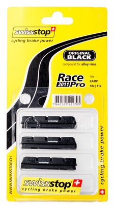SwissStop RacePro Original schwarze Bremsbeläge - Campagnolo