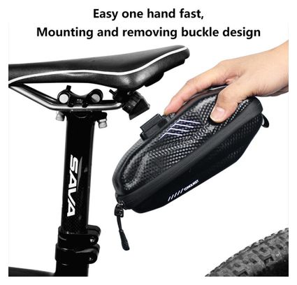Sacoche de selle vélo étanche PU+EVA sous-siège