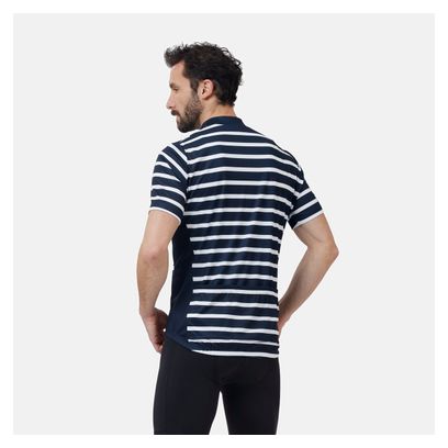 Odlo Essential Print Short Sleeve Jersey Blue/White