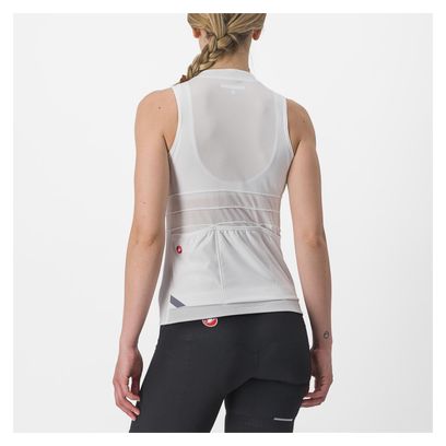 Maillot sin mangas Castelli Anima 4 Blanco Marfil