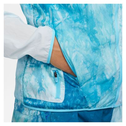 Veste coupe-vent déperlant Nike Dri-Fit Trail Repel Femme Bleu Blanc
