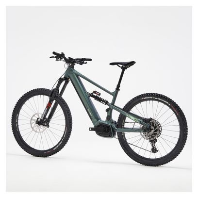 VTT Électrique Tout-Suspendu Rockrider Stilus E-Big Mountain Sram NX 12V 750Wh 27.5'' 29'' Vert 2023