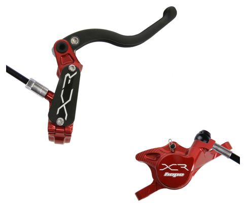 Hope XCR Pro X2 Scheibenbremse - Hinten Rot Schwarzer Schlauch