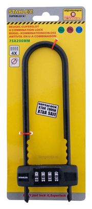 Cadenas pour vélo cadenas à combinaison 75x200mm