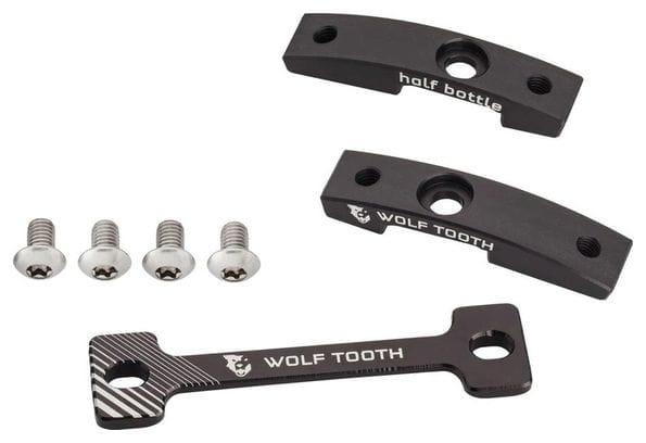 Wolf Tooth B-RAD Half Bottle Adapter + DogBone Base Black