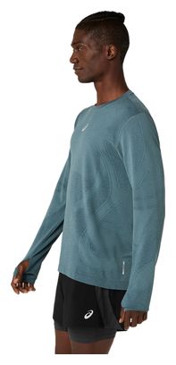 Men's Asics Road Seamless Blue Running T-Shirt