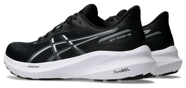 Chaussures Running Asics GT-1000 13 Noir Blanc Homme