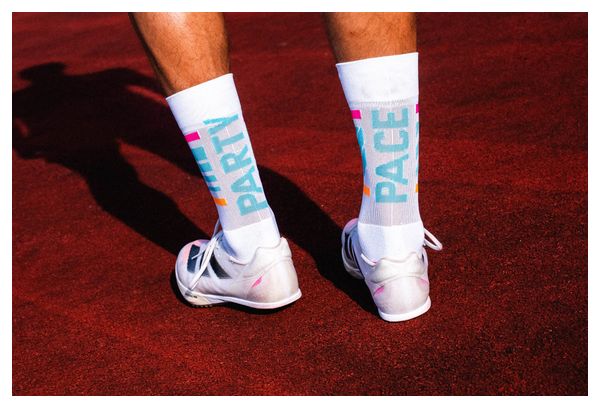 Incylence Running Party Pace Socks White/Cyan
