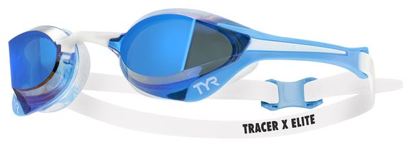 Tyr Tracer X Elite Blue/White Mirrored Swimming Goggles