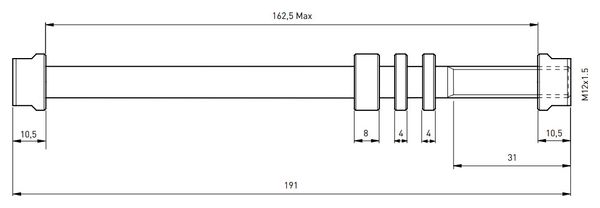 Eje trasero para rodillo Tacx E-Thru 12x142 mm - M12x1,5 T1710