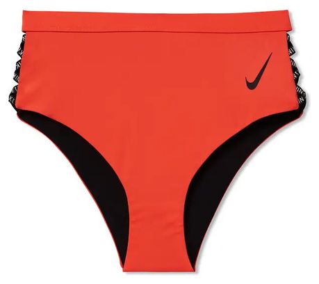 Braga de bikini de cintura alta Nike Swim Cheeky Naranja