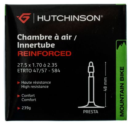 HUTCHINSON Inner Tube REINFORCED 27.5 x 1.70 - 2.35mm Presta 48mm