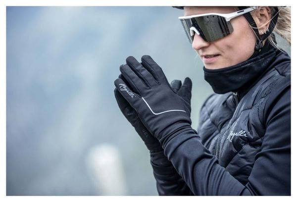 Guanti da ciclismo invernali lunghi Rogelli Essential - Donna - Nero