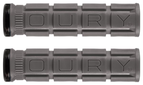 Paire de Grips Oury Grips Lock-On V2 Gris Graphite