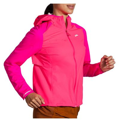 Brooks Women's High Point Waterproof Jacket Pink