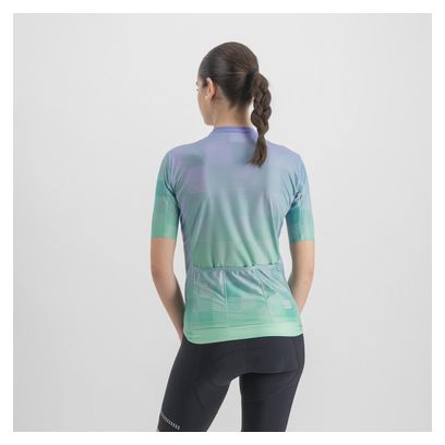 Sportful Rocket Violett/Grünes Damen Kurzarmtrikot
