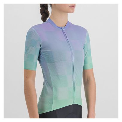 Sportful Rocket Violett/Grünes Damen Kurzarmtrikot