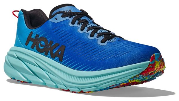 Hoka Rincon 3 Running Shoes Large 2E Blue Black Men's