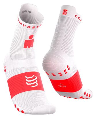 Calzini Compressport Pro Racing v4.0 Run High Ironman 2026 Bianco/Rosso