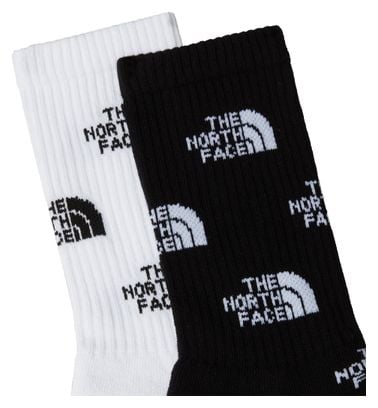 2 paar The North Face Everyday Mid-Calf Socks Zwart/Wit (x2)