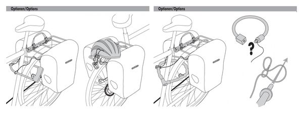 Antifurto Ortlieb QL2/QL2.1 per borse posteriori Ortlieb (senza lucchetto)