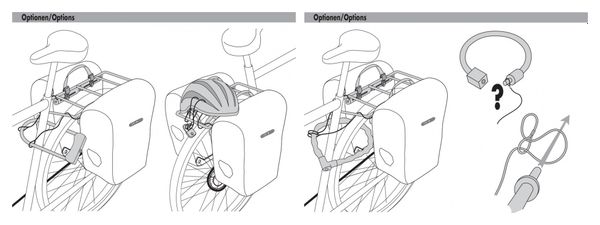 Ortlieb QL2/QL2.1 Diebstahlsicherung für Ortlieb Hinterradtaschen (ohne Vorhängeschloss)