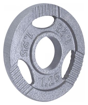 Poids olympiques en fonte avec poignées - 51 mm - gris - Poids : 1 25 KG
