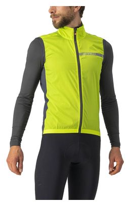 Gilet Castelli Squadra Stretch Jaune Gris