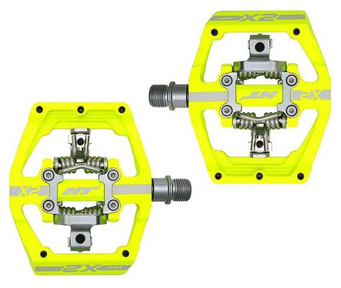 Pedales HT Clipless X2 SX Neon Yellow