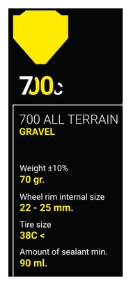 Panzer Anti Pinch Foam 700 mm Gravel Yellow (x1 Unit)