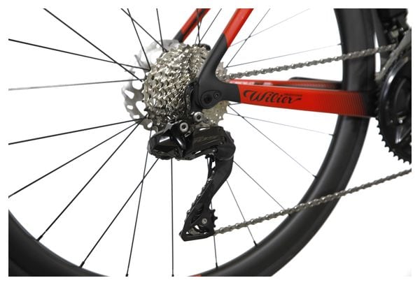 Bicicleta de Carretera Wilier Triestina Cento10 SL Shimano 105 Di2 12S 700 mm Negra Roja 2023