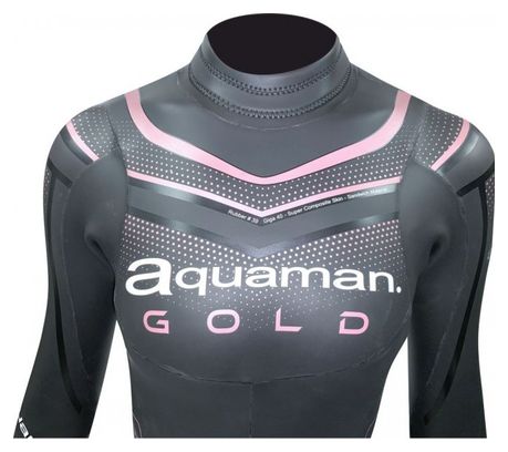 Gereviseerd product - Aquaman Cell Gold Vrouwen Neopreen Wetsuit Zwart Goud M
